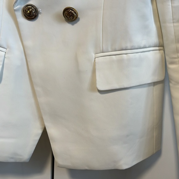 Women’s Classic Tailored Double Breast Blazer Gold Button - Picture 7 of 13
